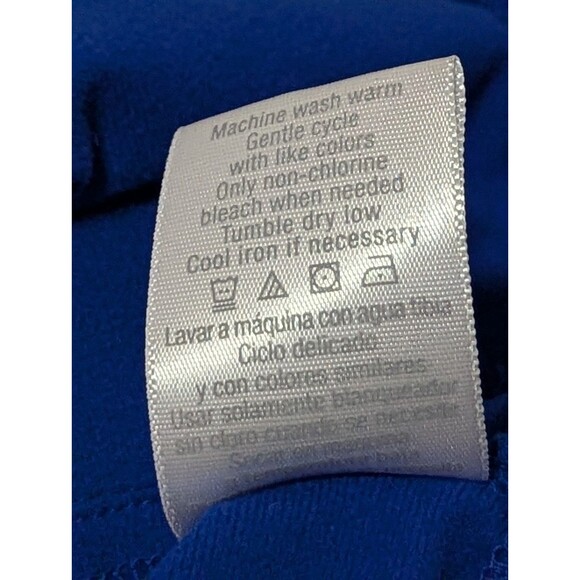 DANSKIN Soft Track Jacket Womens Large Blue White Full Zip Workout Athleisure - Picture 10 of 10